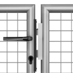 vidaXL Porte de jardin Acier galvanisé 306x125 cm Argenté