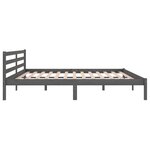 vidaXL Cadre de lit Bois massif de pin 200x200 cm Gris