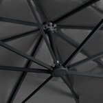 vidaXL Parasol de jardin en porte-à-faux lumières LED mât en aluminium