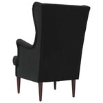 vidaXL Fauteuil Noir Velours