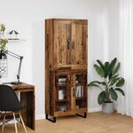 vidaXL Haut Armoire Bois ancien 69 5 x 34 x 180 cm Bois d'ingénierie