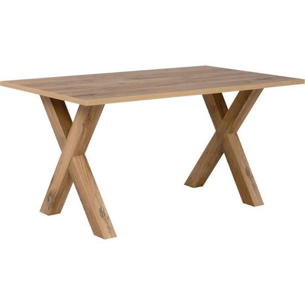 Table à manger seule MANZANO - Rectangulaire - chêne Flagstaff - 8 personnes - 160 x 75 x 90 cm