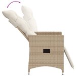 vidaXL Ensemble de bistro 3 Pièces avec coussins beige résine tressée