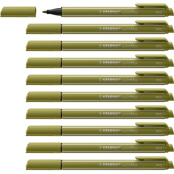 Stylo-feutre pointmax  vert épinard x 10 stabilo