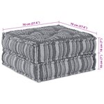 vidaXL Coussin 2 Pièces Gris clair 70 x 70 x 36 cm Polyester