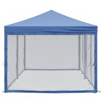 vidaXL Tente de réception pliable avec parois Bleu 3x6 m