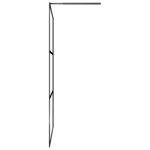 vidaXL Paroi de douche avec étagère Noir 100x195cm Verre ESG&Aluminium