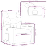 vidaXL Fauteuil inclinable Noir Similicuir