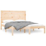 vidaXL Cadre de lit sans matelas 140x200 cm bois massif