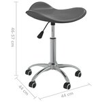 Chaise fauteuil siège de bureau informatique étude similicuir gris 02_0024026