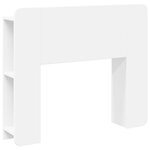 vidaXL Cabinet de Tête de Lit avec stockage Blanc Bois d'ingénierie