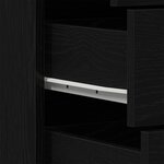 vidaXL Buffet avec 6 tiroirs Chêne noir 50x34x96 cm Bois d'ingénierie