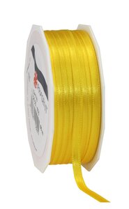 Satin double face 50-m-rouleau 6 mm jaune