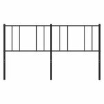 vidaXL Tête de lit métal noir 180 cm