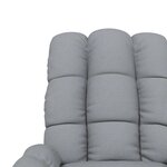 vidaXL Fauteuil de massage Gris clair Tissu