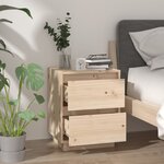 vidaXL Tables de chevet 2 Pièces 40x35x50 cm Bois de pin solide