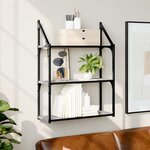 vidaXL Étagère murale 3 niveaux sonoma gris 60x21x78 5 cm