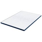 vidaXL Coussins de Matelas Blanc et bleu 140 x 200 cm