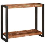 vidaXL Table console Multicolore 90 x 33 x 75 cm Bois Recyclé Solide