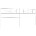 vidaXL Tête de lit métal blanc 200 cm