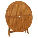 vidaXL Table pliable de jardin 110 cm Bois d'acacia massif