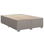 vidaXL Sommier à lattes de lit avec matelas Taupe 140x200 cm Tissu