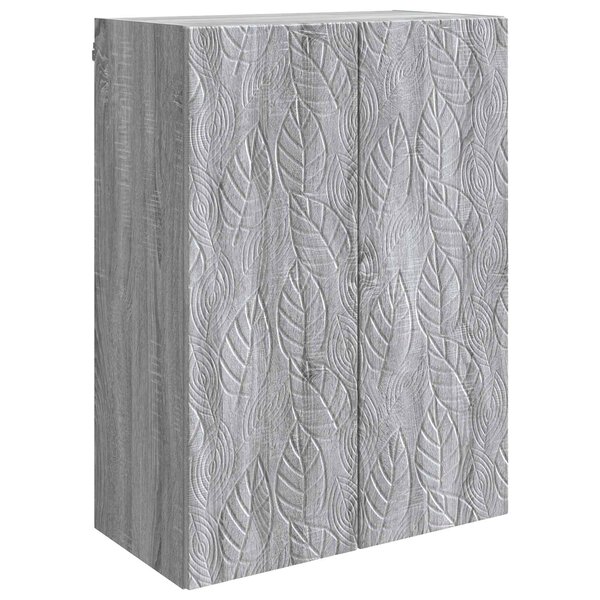 vidaXL Armoire Murale 66 x 34 5 x 90 cm Bois d'ingénierie Sonoma gris