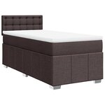 vidaXL Sommier à lattes de lit avec matelas Marron foncé 90x200 cm