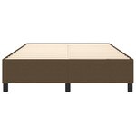 vidaXL Cadre de lit sans matelas marron foncé 140x190 cm tissu