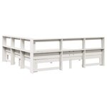 vidaXL Lit bibliothèque sans matelas blanc 180x200 cm bois pin massif