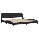 vidaXL Cadre de lit sans matelas noir 200x200 cm tissu