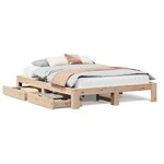 vidaXL Cadre de lit sans matelas 150x200 cm bois de pin massif