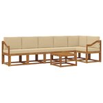 vidaXL Ensemble de canapés d'extérieur 7 pc Naturel et Beige