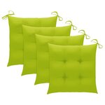 vidaXL Chaises de jardin 4 Pièces avec coussins Bois d'acacia massif