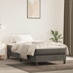 vidaXL Sommier à lattes de lit avec matelas Gris foncé 100x200 cm