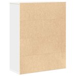 vidaXL Bibliothèque blanc 60x24x76 5 cm bois d'ingénierie