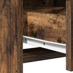Set de coiffeuse 2 pièces vidaXL avec LED en chêne fumé en bois d'ingénierie