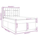 vidaXL Sommier à lattes de lit avec matelas Crème 140x190 cm Tissu