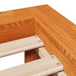 vidaXL Cadre de lit sans matelas cire marron 120x200cm bois pin massif