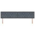 vidaXL Tête de lit en velours gris foncé avec boutons en cristal 200 cm
