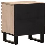 vidaXL Tables de chevet 2 Pièces 40x34x46 cm bois manguier massif blanchi