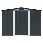 vidaXL Abri de stockage pour jardin Anthracite Acier 257x205x178 cm