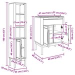 vidaXL Ensemble de mobilier de salle de bain FLORO 2 Pièces Cire marron