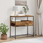 vidaXL Table Console avec tiroir Bois Ancien 75 x 40 x 75 cm