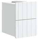 vidaXL Cabinet de chevet mural 2 Pièces Blanc 33 x 34 5 x 43 cm