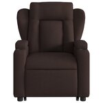 vidaXL Fauteuil inclinable marron foncé tissu