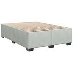 vidaXL Sommier à lattes de lit et matelas Gris clair 160x200cm Velours
