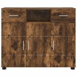vidaXL Buffet Chêne fumé 88 5 x 30 5 x 73 cm Bois d'ingénierie