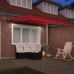 vidaXL Tissu de auvent Rouge 300 x 250 cm Polyester