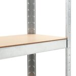 vidaXL Étagères à 5 niveaux 3 Pièces Argenté Acier et bois d'ingénierie